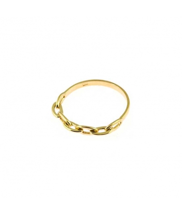 anillo oro con cadena