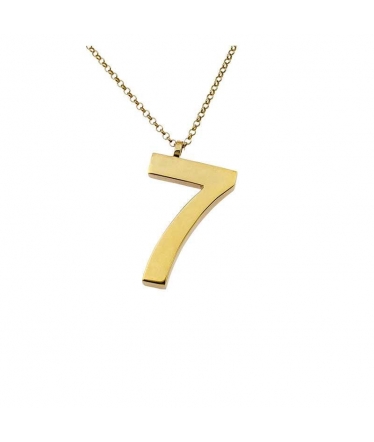 colgante número siete en oro